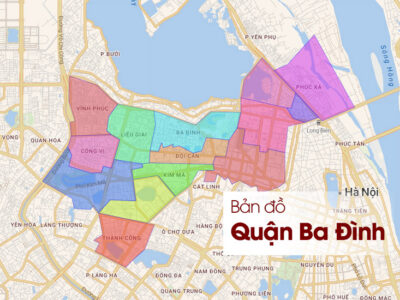 Bản đồ hành chính quận Ba Đình Hà Nội [Mới nhất]