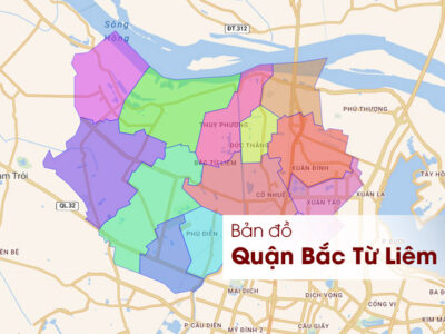 Bản đồ hành chính quận Bắc Từ Liêm Hà Hội [Mới nhất]