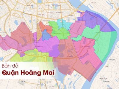 Bản đồ hành chính quận Hoàng Mai Hà Nội chi tiết
