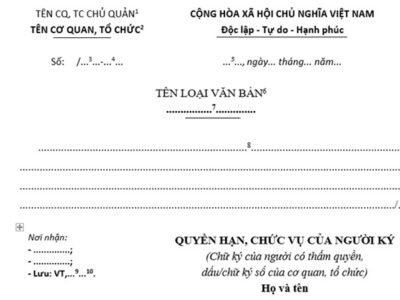 Mẫu công văn thông báo thông dụng nhất
